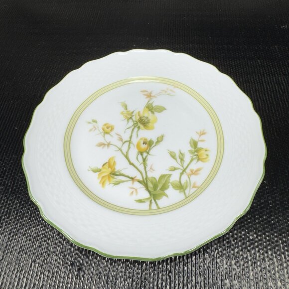 AK Kaiser Germany Porcelain Dish Plate 6inch Plates Dishes Yellow Flowers Set 3 - Picture 10 of 11